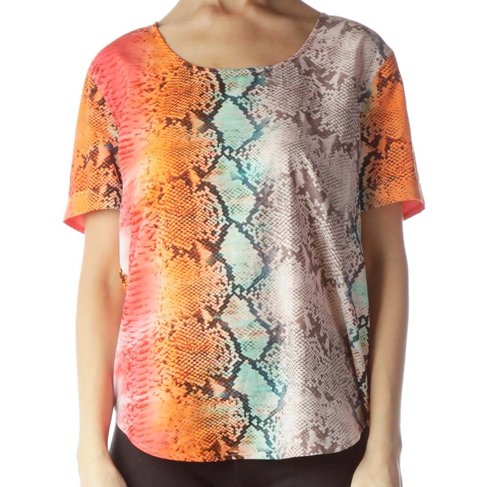 Anthro x Lovers + Friends Snake Print Top